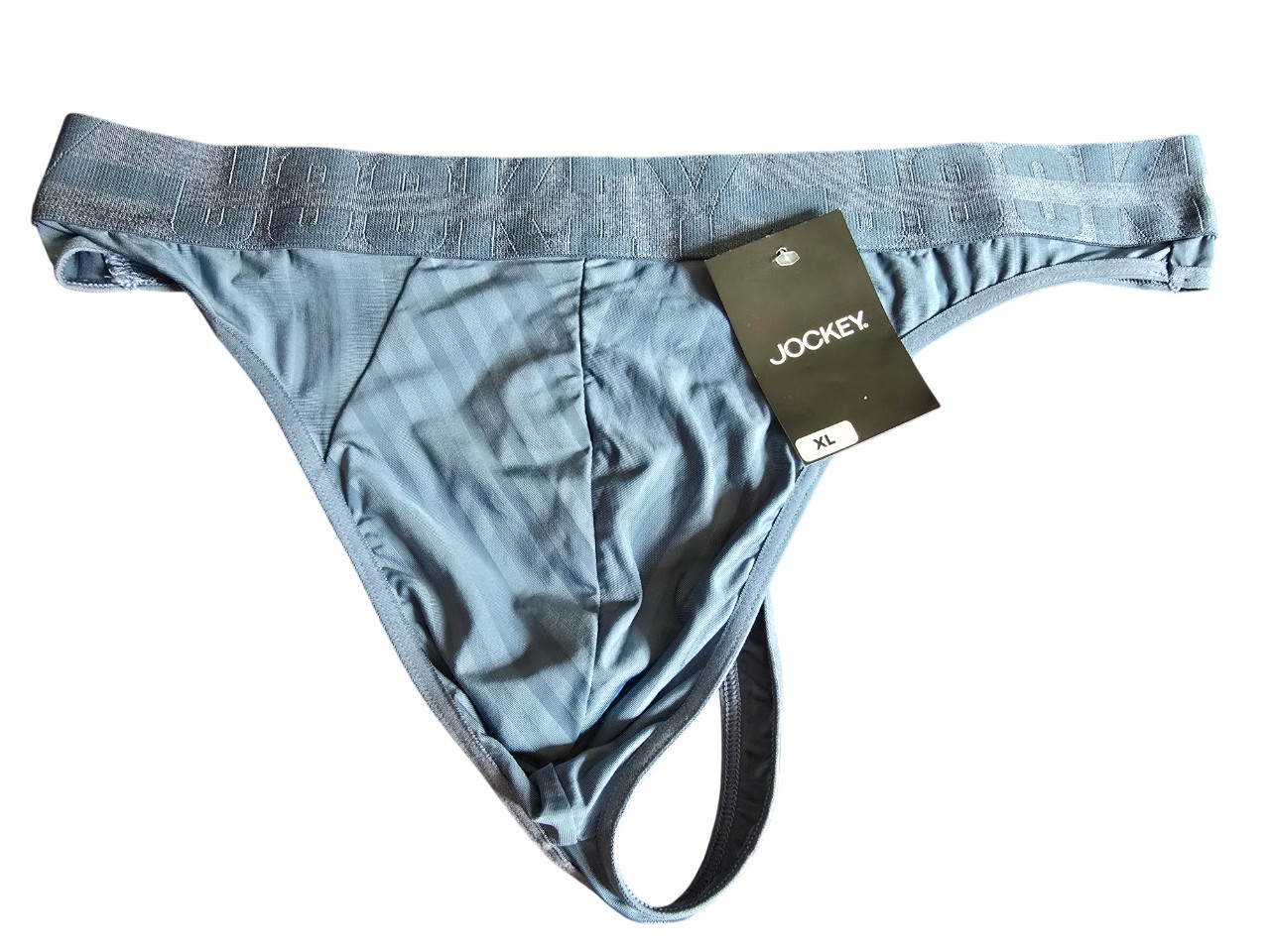 Jockey Men's G-string - Grey Stripes